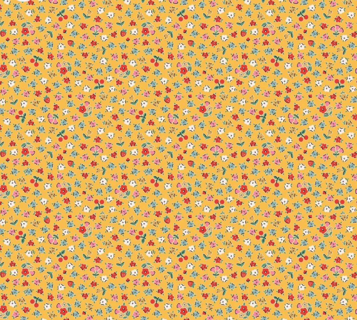 Home sweet home bitty blossom yellow | Poppie cotton | Elea Lutz | vintage | shipping Nov 2024 - VR24469