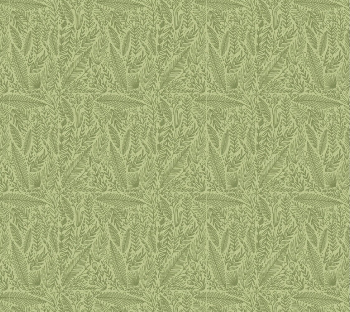 Cottage Charm - Delicate foliage green | Poppie cotton | Kenzie Elston | vintage | in stock - CH24757