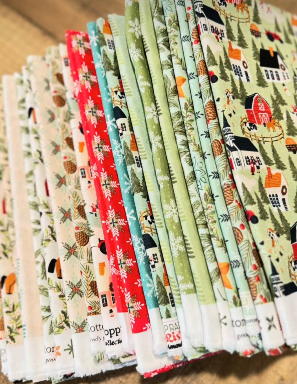Prairie Christmas - 21 Fat quarter bundle | Poppie cotton | Amanda Grace | Holiday | in stock - Free US shipping
