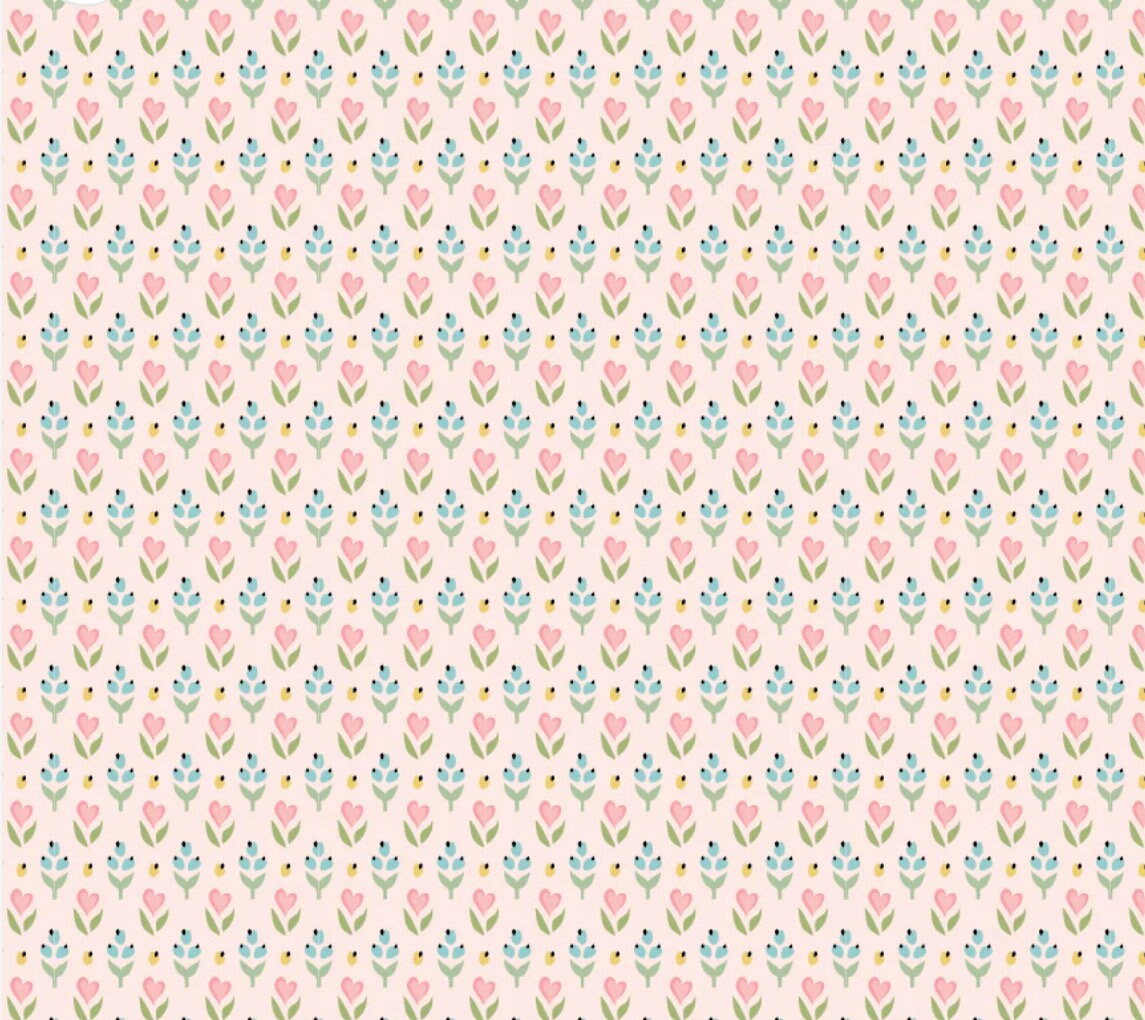 Finding wonder - hearts and berries pink | Poppy cotton | in stock | floral | ditsy | vintage | FW24215 Designed by Sheri McCulley
