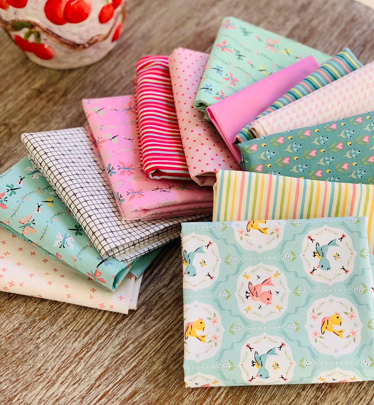 Finding wonder and more - mini curated bundle - 13 piece FQ or 1/2 yard - Ditsy flowers - AGF - Easter - Poppie cotton - spring
