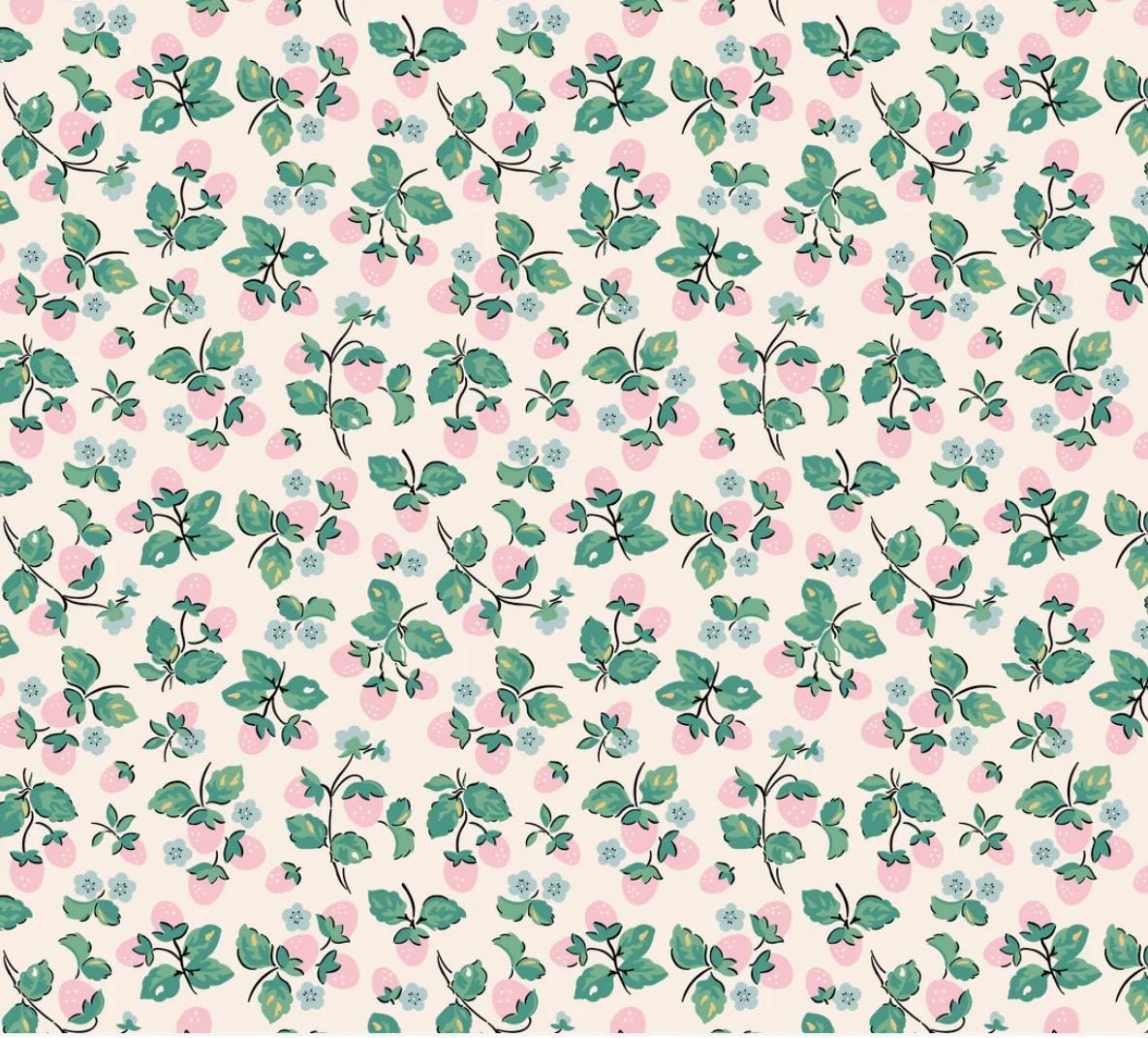 Home sweet home strawberry cake cream | Poppie cotton | Elea Lutz | vintage | IN STOCK - VR24454