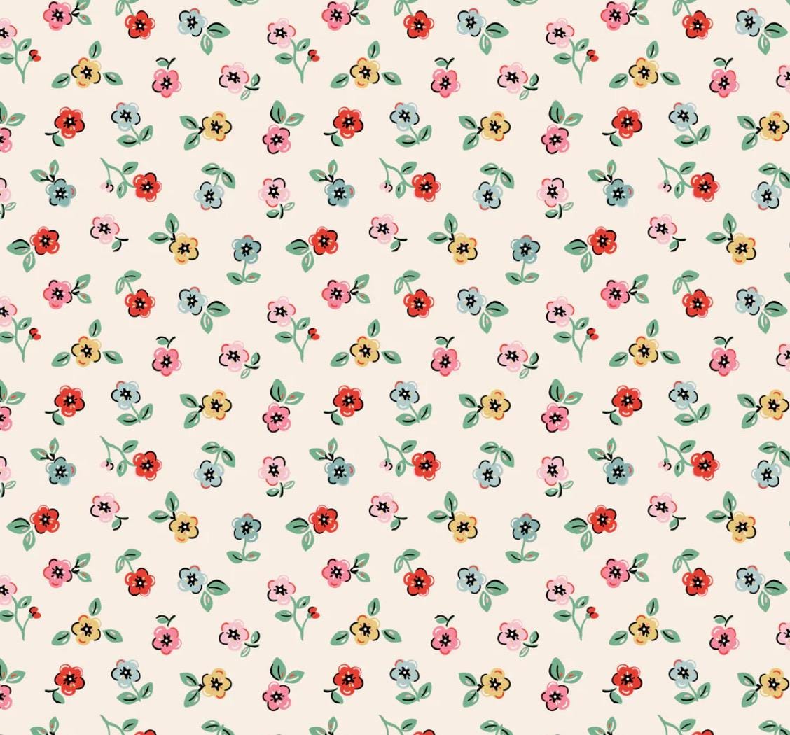 Home sweet home cheery florals cream | Poppie cotton | Elea Lutz | vintage | IN STOCK - VR24466
