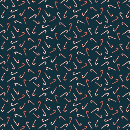 Christmas Lane - Candy cane toss - navy - RJR Studios - Holiday stripe - santa - robin - holiday classics - candy cane - RJ6144