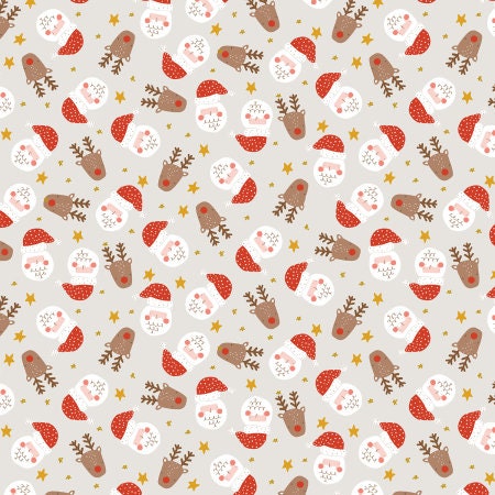 Christmas Lane - Nick and Rudy - white - RJR Studios - Holiday stripe - santa - robin - holiday classics - candy cane - RJ6141