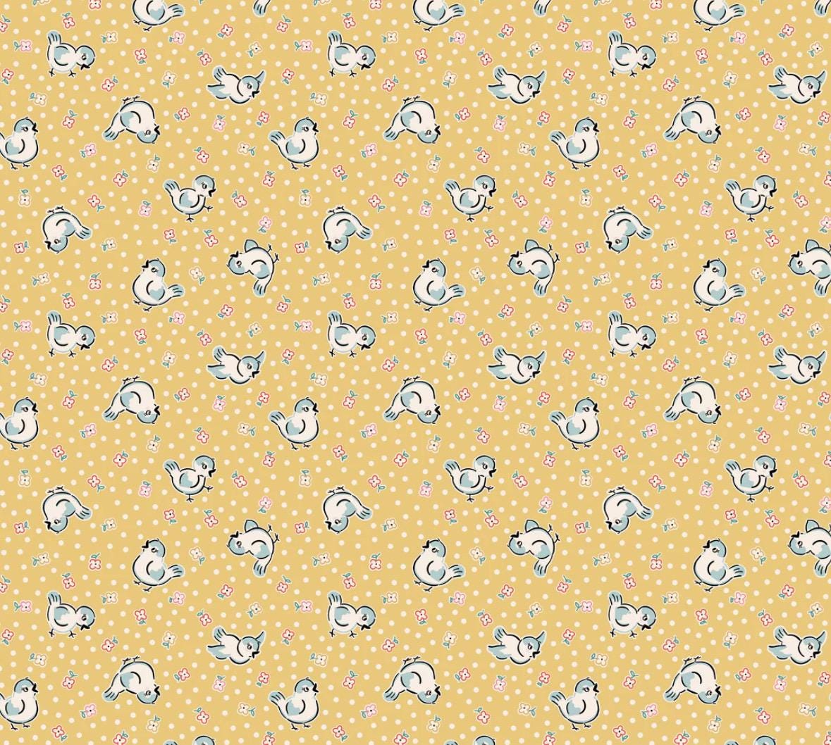 Home sweet home bluebirds pink | Poppie cotton | Elea Lutz | vintage | shipping Nov 2024 - VR24450