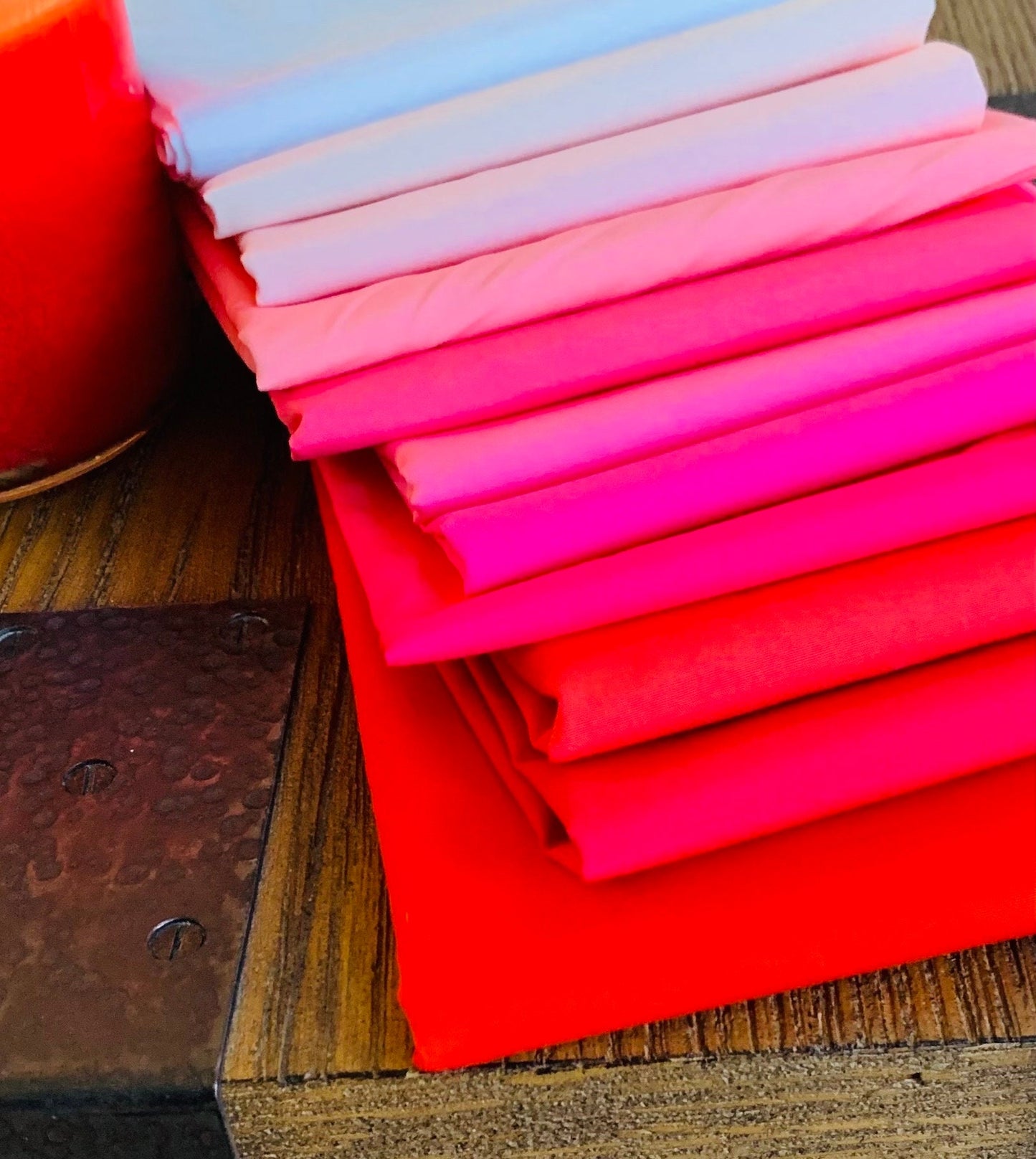 Valentine AGF blenders | Fat quarters / 1/2 yards bundles 11 fabrics | Fast shipping | Pure solids | bright pink - red - white