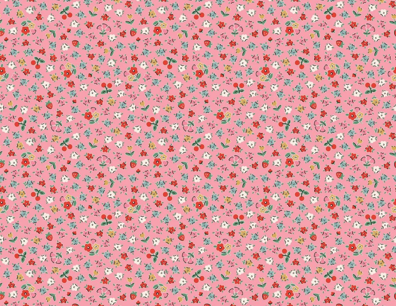 Home sweet home bitty blossom pink | Poppie cotton | Elea Lutz | vintage | shipping Nov 2024 - VR24468
