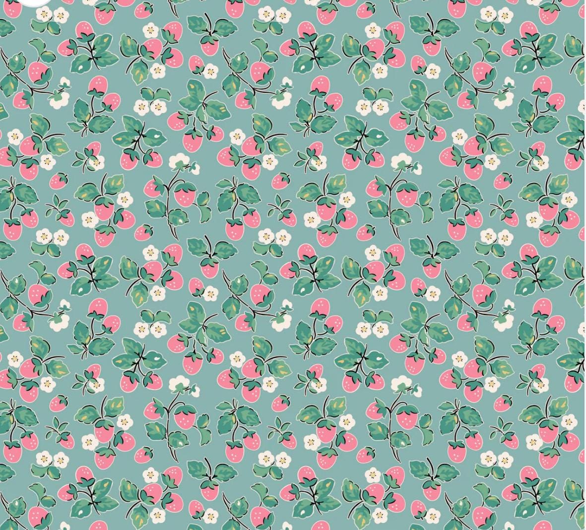 Home sweet home strawberry cake blue | Poppie cotton | Elea Lutz | vintage | IN STOCK - VR24455