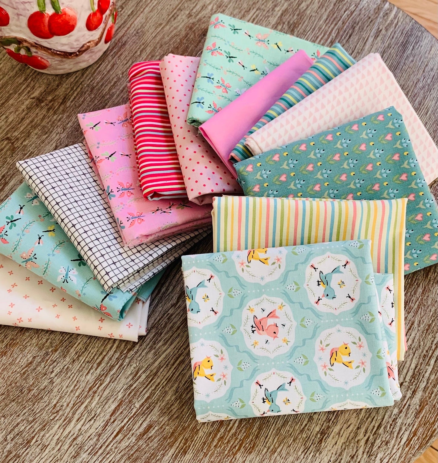 Finding wonder and more - mini curated bundle - 13 piece FQ or 1/2 yard - Ditsy flowers - AGF - Easter - Poppie cotton - spring