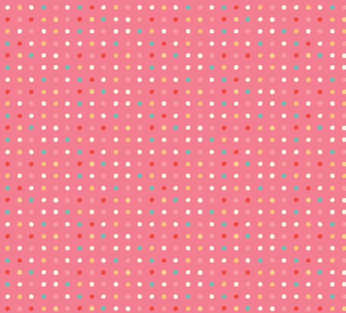 Mushroom blooms - Polka dots pink | Poppie cotton | vintage | in stock - MB24407