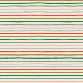 Holiday classics - festive stripe yardage - RP609-MU1M - Rifle paper co - cotton and steel - christmas - holiday - metallic