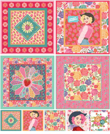 Calico Cowgirls - Bandana Panel Multi | Poppie cotton | Lori woods | IN STOCK - CW24832 - 1 yard panel