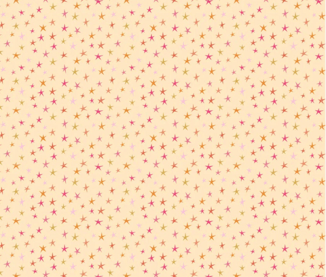 Kitty loves candy - Halloween sparkly stars yellow | Poppy cotton | in stock | halloween | witch - trick or treat