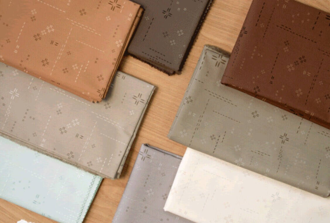 New colors of Decostitch AGF blenders | Fat quarters / 1/2 yards bundles 8 fabrics | Fast shipping | Earthy hues - texture
