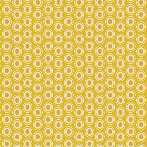 Golden | Oval elements | AGF | 100% cotton | OE-911 | Fast shipping | quilting | home decoration | spring | honey fusion| yellow - bright