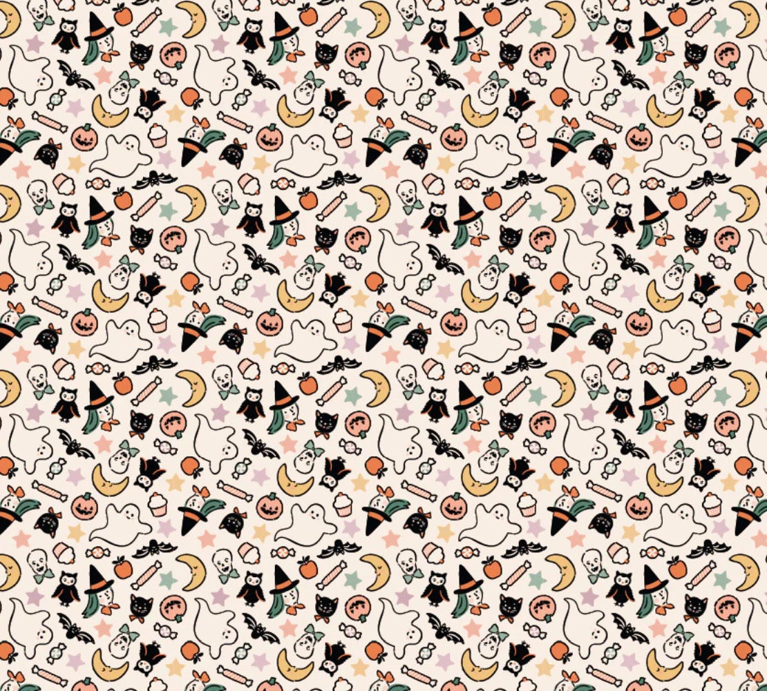 Sweet tooth halloween - 24 Fat quarter bundle | Poppie cotton | Elea Lutz | trick or treat | In stock - Free US shipping - free US shipping