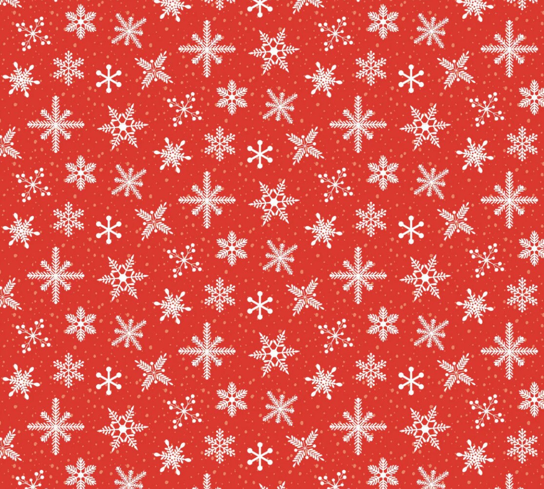 prairie christmas - Snowfall red | Poppie cotton | Amanda Grace | holiday | shipping June 2024 - PC24351
