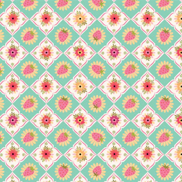 Calico Cowgirls - Poppie cotton Lori woods | in stock - Feeling quilty - floral mint CW24826