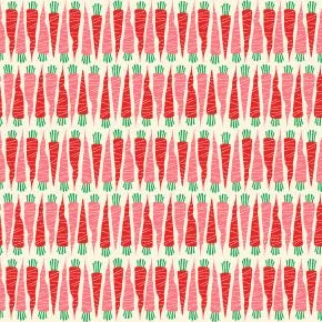 LV801-TR1 In The Vegetable Garden - Fresh Veggies - Tomato Red Fabric | Cotton+Steel Fabrics | Loes van Oosten - in stock