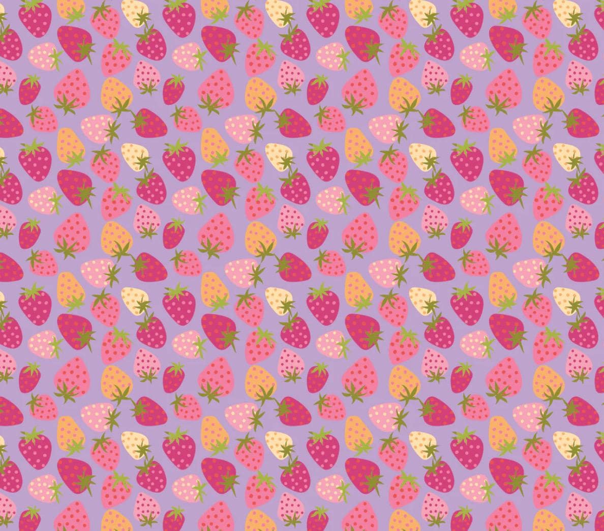 Calico Cowgirls - 5 Fat quarter / Half bundle Poppie cotton Lori woods | shipping Oct * 2024 - strawberry pie - strawberries plaid