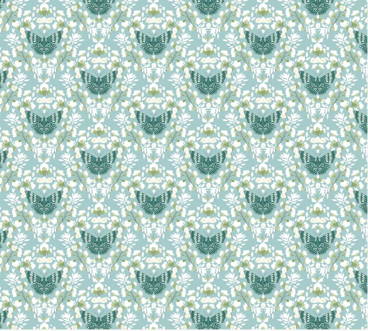Preorder** Serenity Blooms - Sacred Flight Blue | Poppie cotton | Ginger Deverell | vintage | shipping Jan 2025 - SR24512