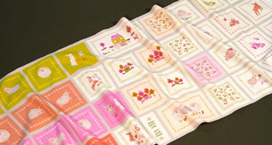Cottage Grove - in stock - Wool wonders Panel 18" x 44" CTG77112 | farm - ducks - chicken | spring | AGF