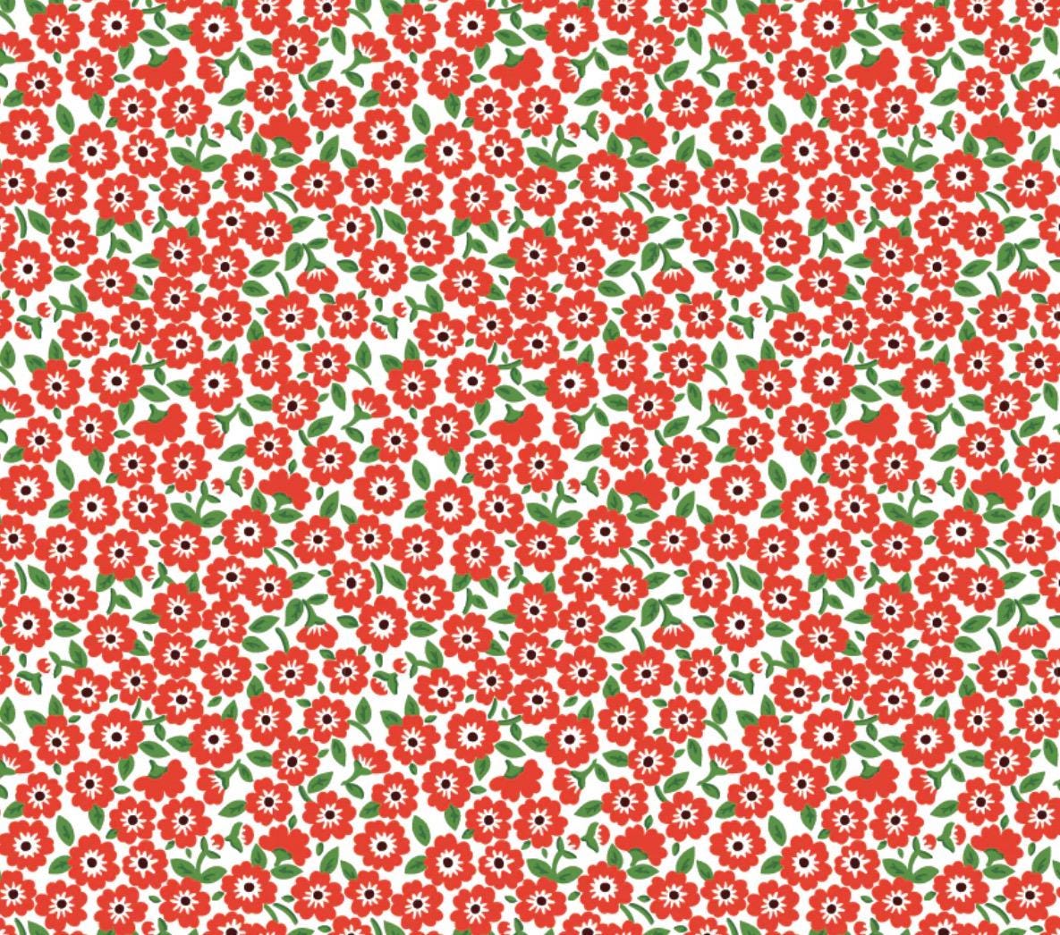 Preorder** Flower Market Forget me knots red | Poppie cotton | Elea Lutz | vintage | ship Sept '25 FM25412