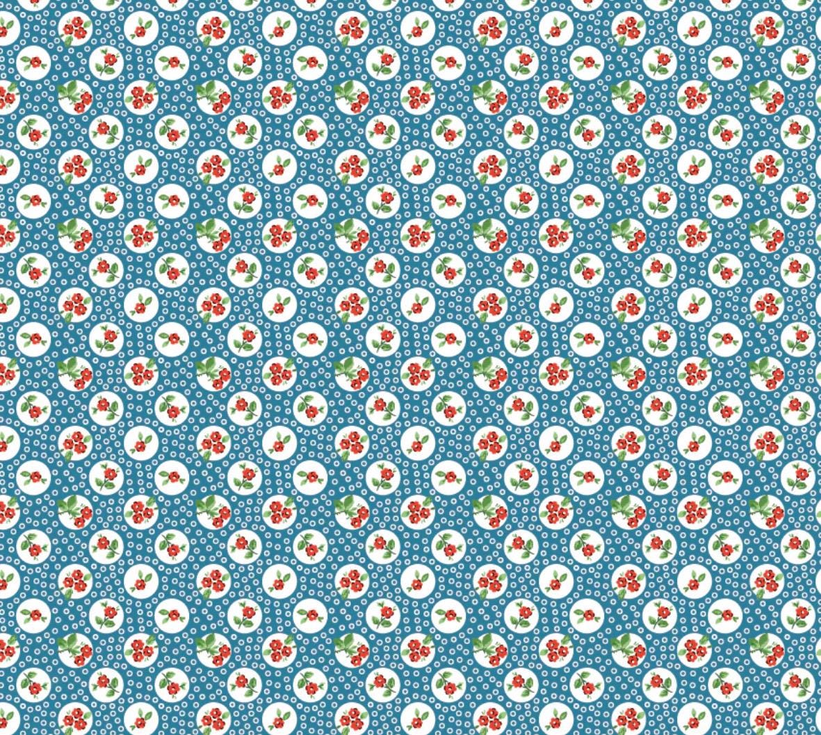 Preorder** Flower Market Pocket posies blue | Poppie cotton | Elea Lutz | vintage | ship Sept '25 FM25418
