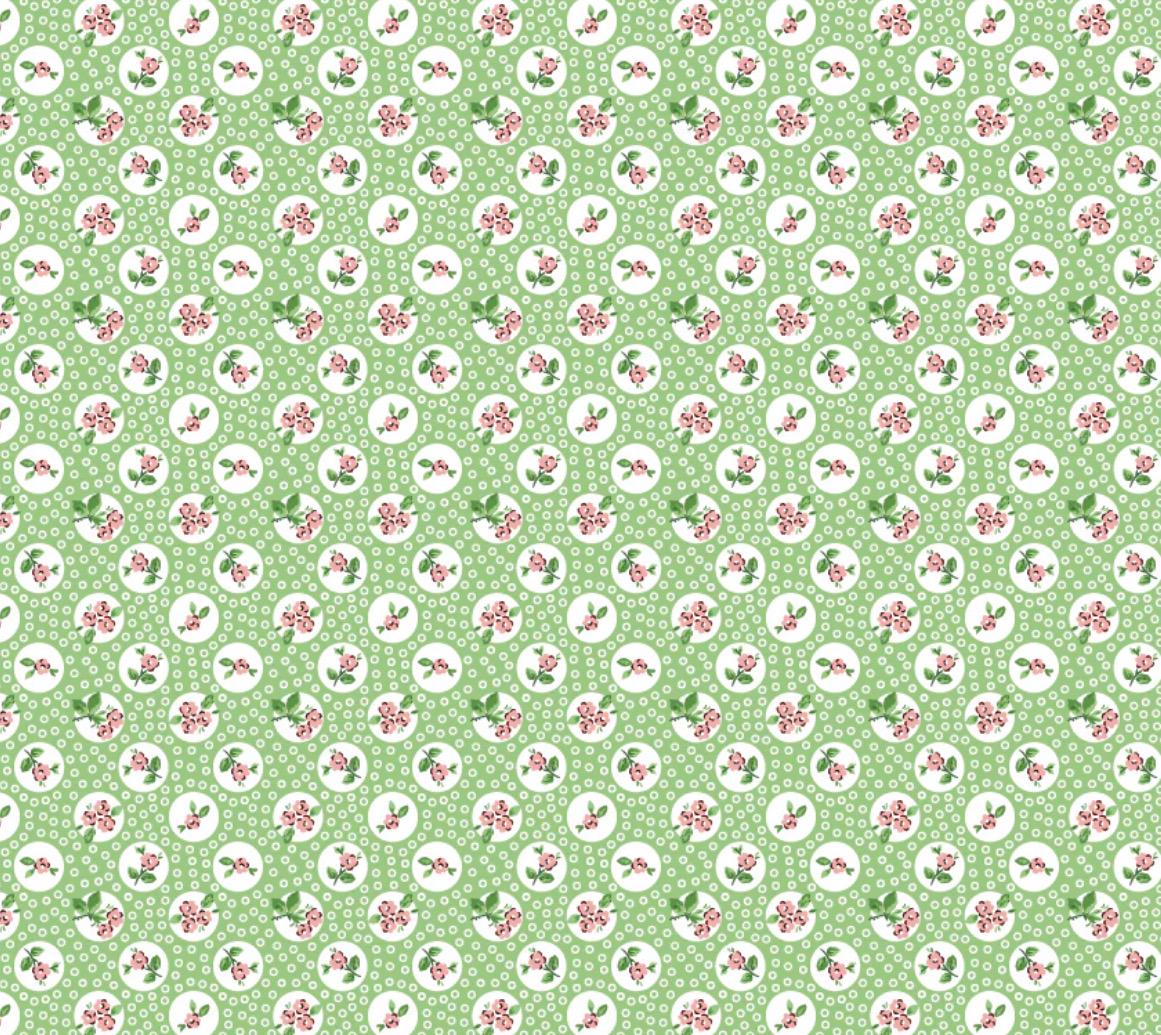 Preorder** Flower Market Pocket posies green | Poppie cotton | Elea Lutz | vintage | ship Sept '25 FM25417