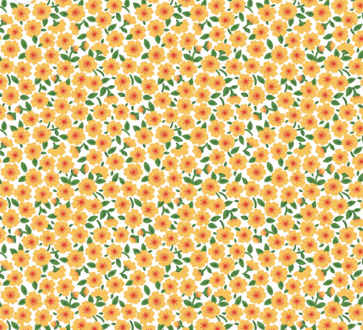 Preorder** Flower Market Forget me knots yellow | Poppie cotton | Elea Lutz | vintage | ship Sept '25 FM25409