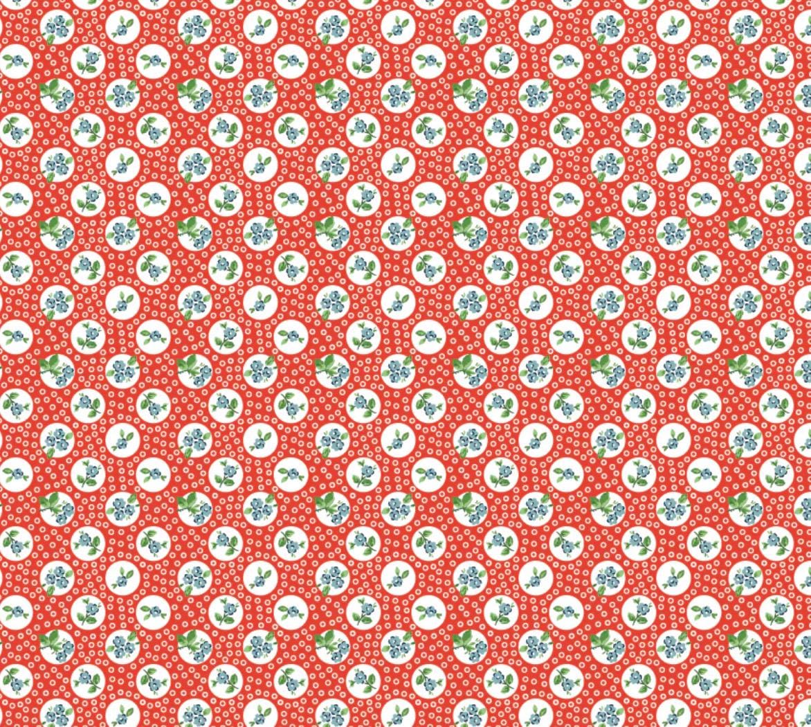 Preorder** Flower Market Pocket posies red | Poppie cotton | Elea Lutz | vintage | ship Sept '25 FM25419