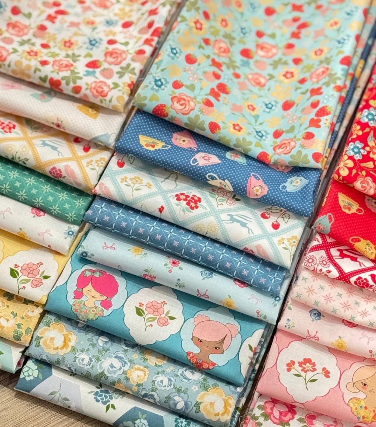 Rosy cheeks Good day blue RC25259 | Poppie cotton | Rosy cheeks | vintage | in stock