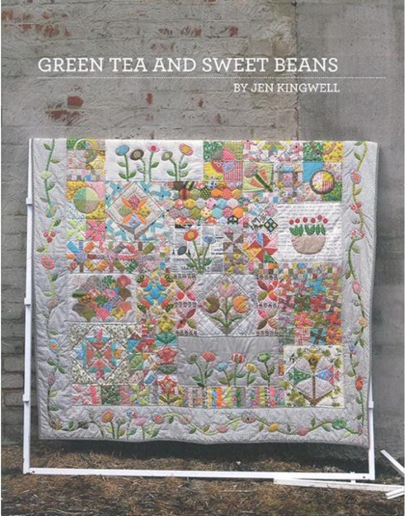 Green Tea And Sweet Beans JKD 5002 Jen Kingwell Design | quilt size 71 1/2" " x 75 1/2 " - in stock Moda