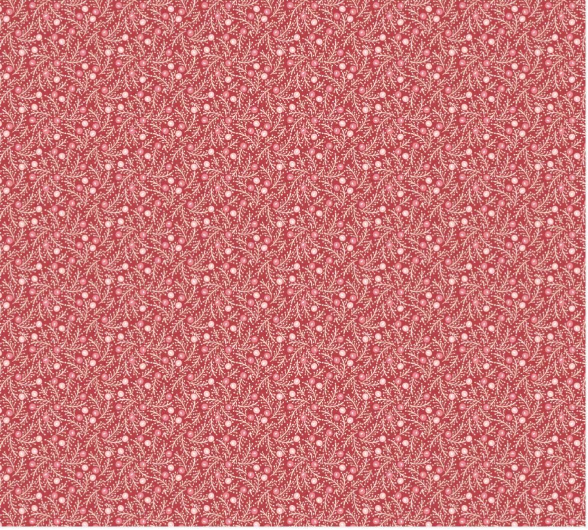 Frost and flurry | Frosted berries red FL25610 | Poppie cotton | Sheri McCulley | vintage | In stock - holiday christmas