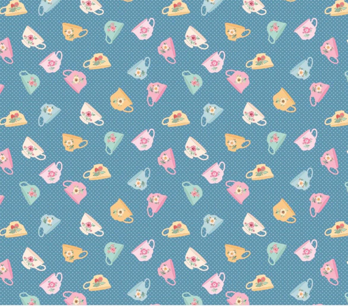 Rosy cheeks Good day morning blue RC25253 | Poppie cotton | Rosy cheeks | vintage | in stock