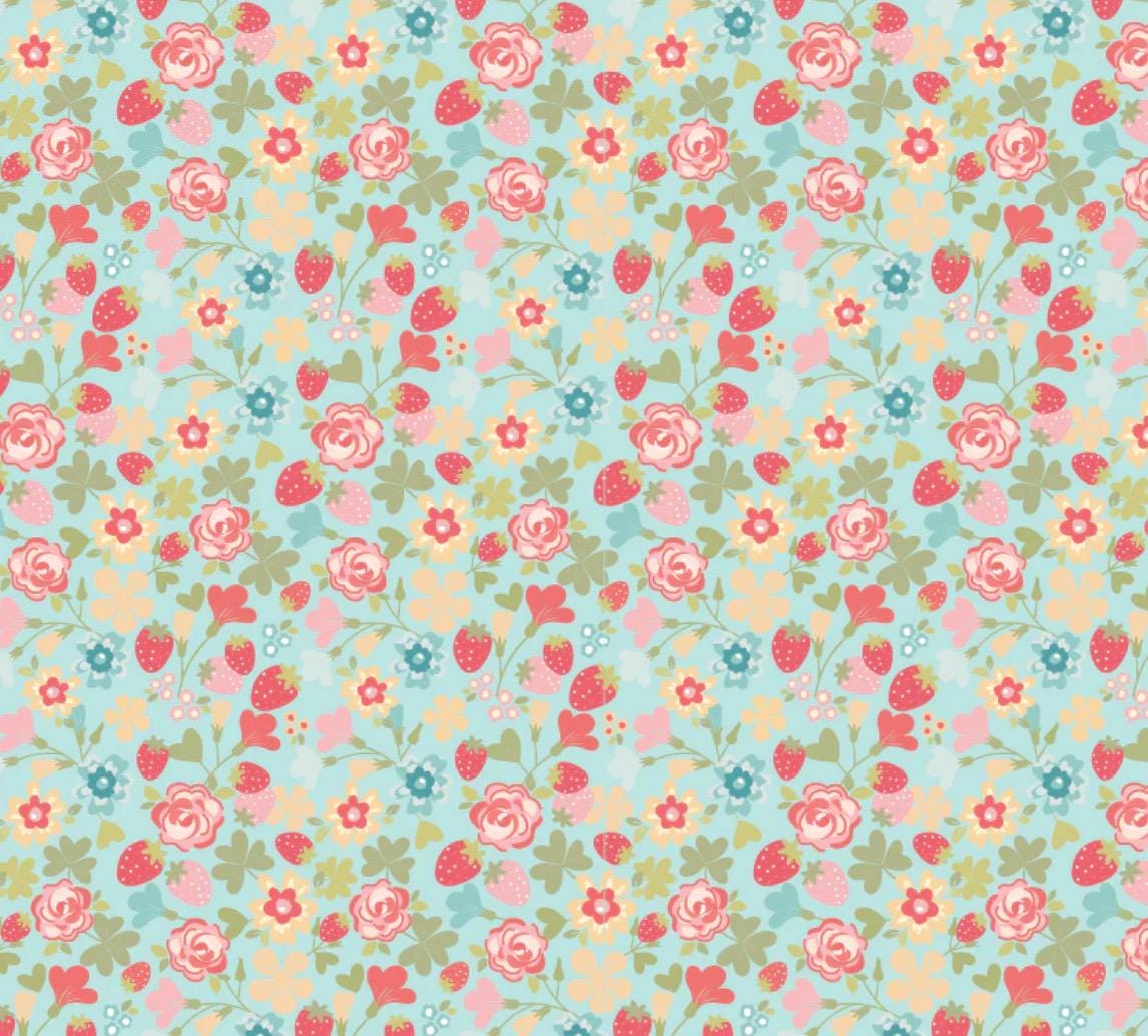 Rosy cheeks Hello blue RC25241 | Poppie cotton | Rosy cheeks | vintage | in stock