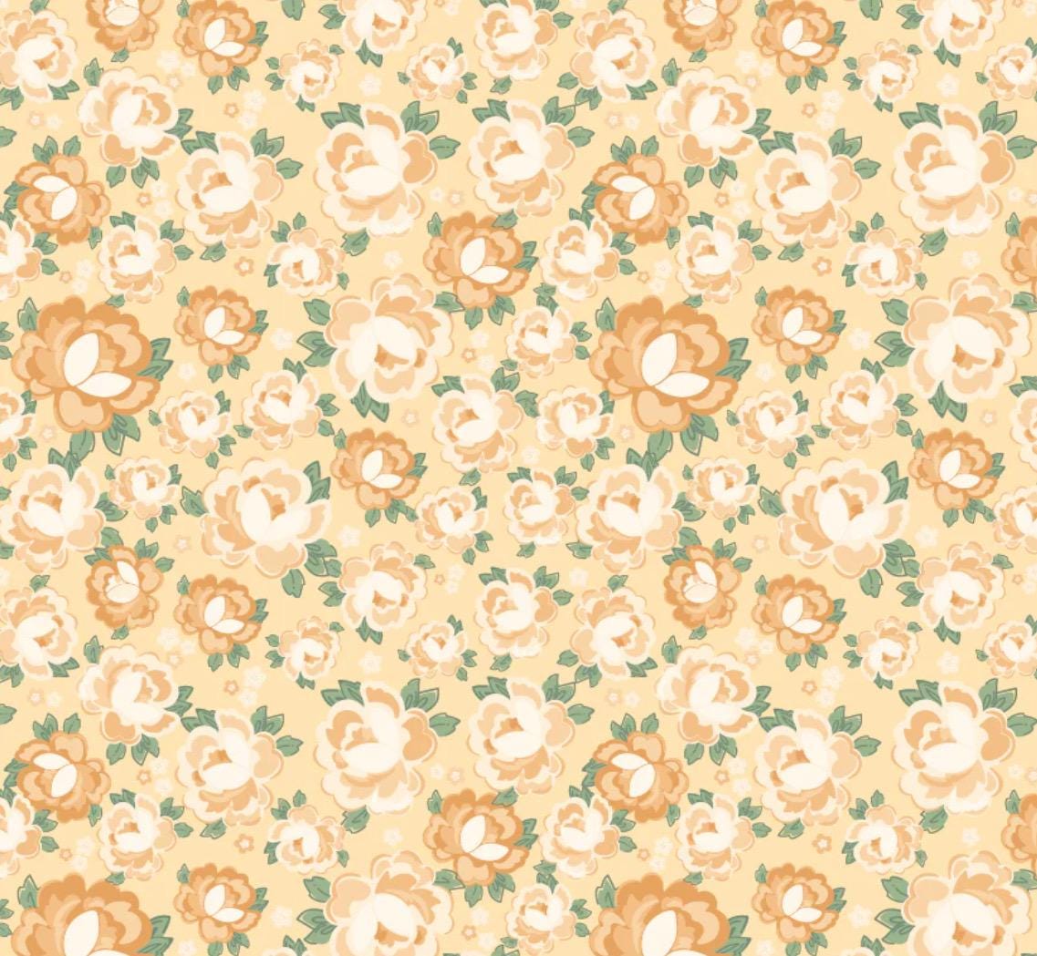 Rosy cheeks Greetings Yellow RC25243 | Poppie cotton | Rosy cheeks | vintage | in stock