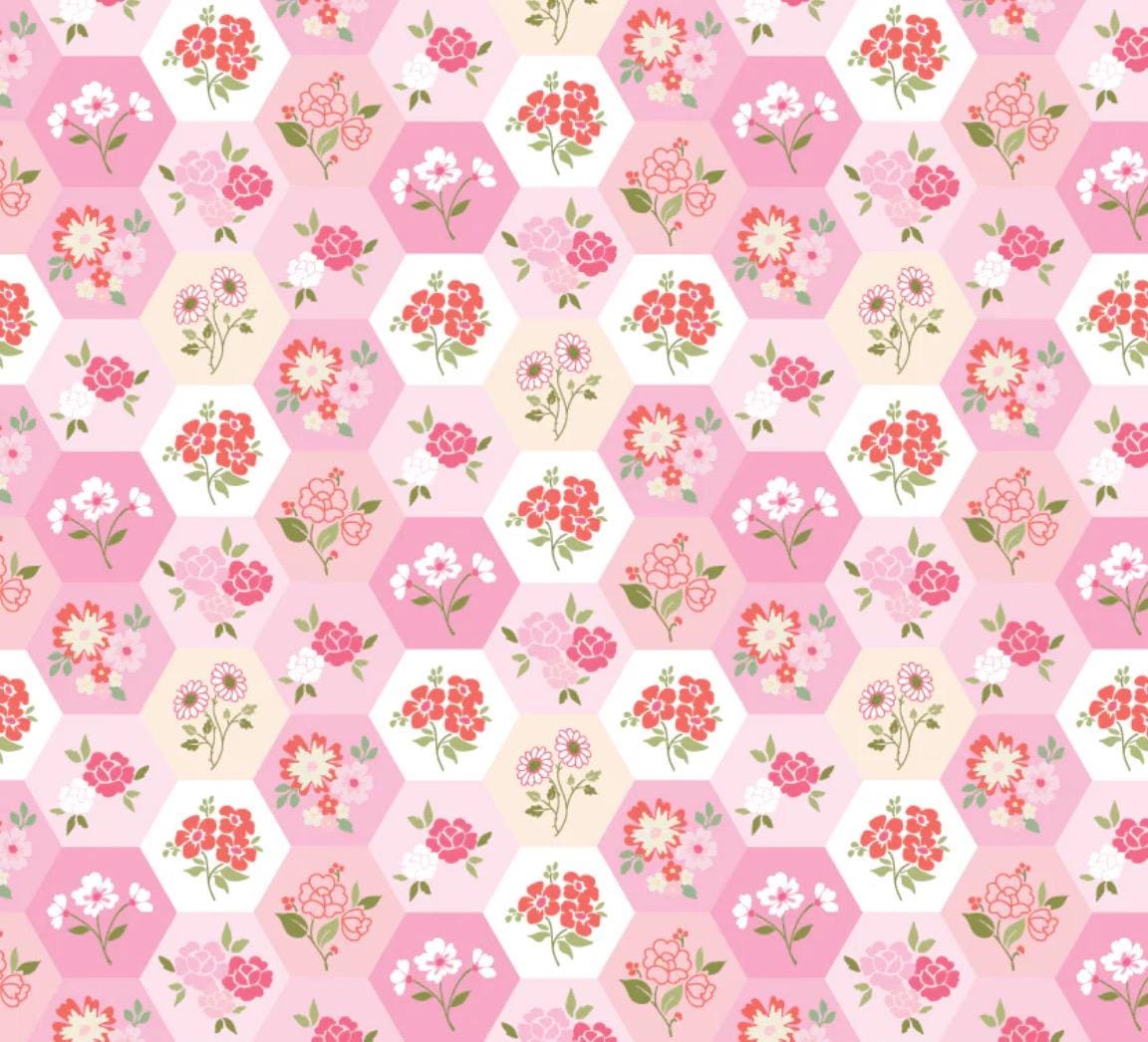 Rosy cheeks Good day pink RC25260 | Poppie cotton | Rosy cheeks | vintage | in stock