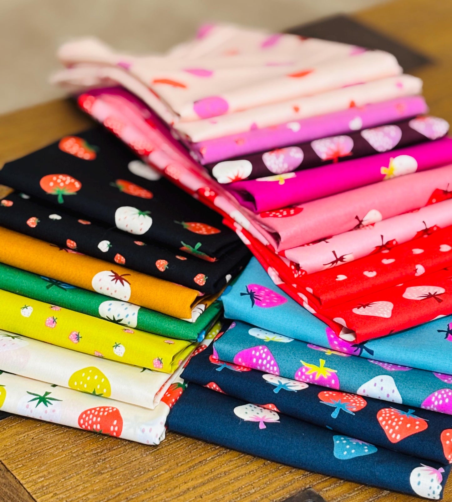 Strawberry 20 Fat quarter bundle | Ruby star l in stock | summer | Fast shipping | 18" x 22" x 20 or half yard | Kimberly Kight
