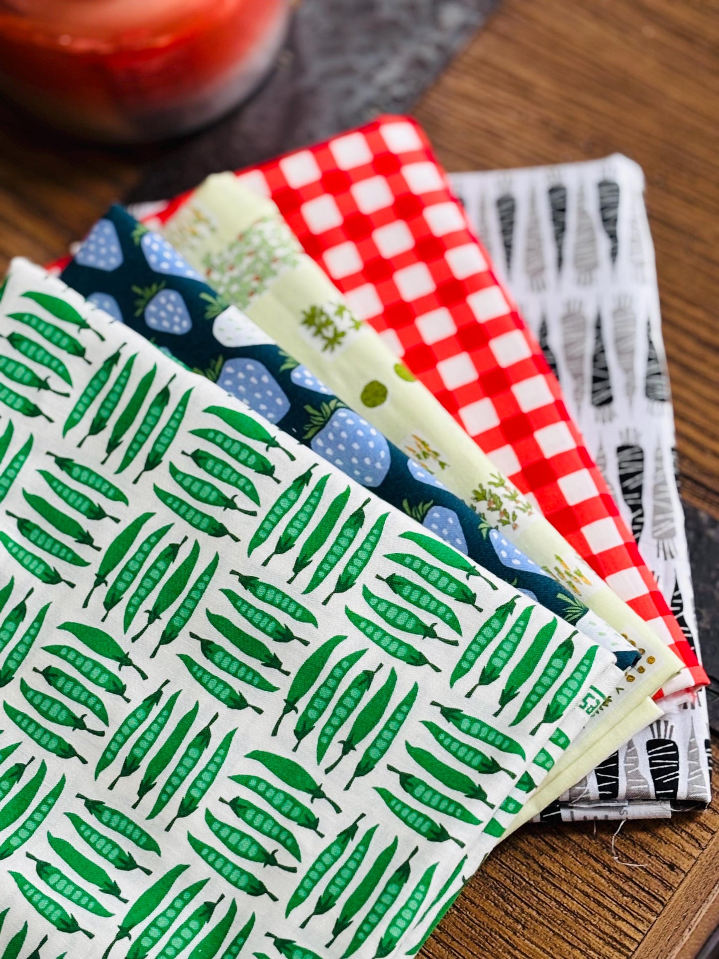 Kitchen garden No 4 fruit vegetable summer curated bundle - 18 piece FQ or 1/2 yd - in the garden - AGF - cotton and steel - berries