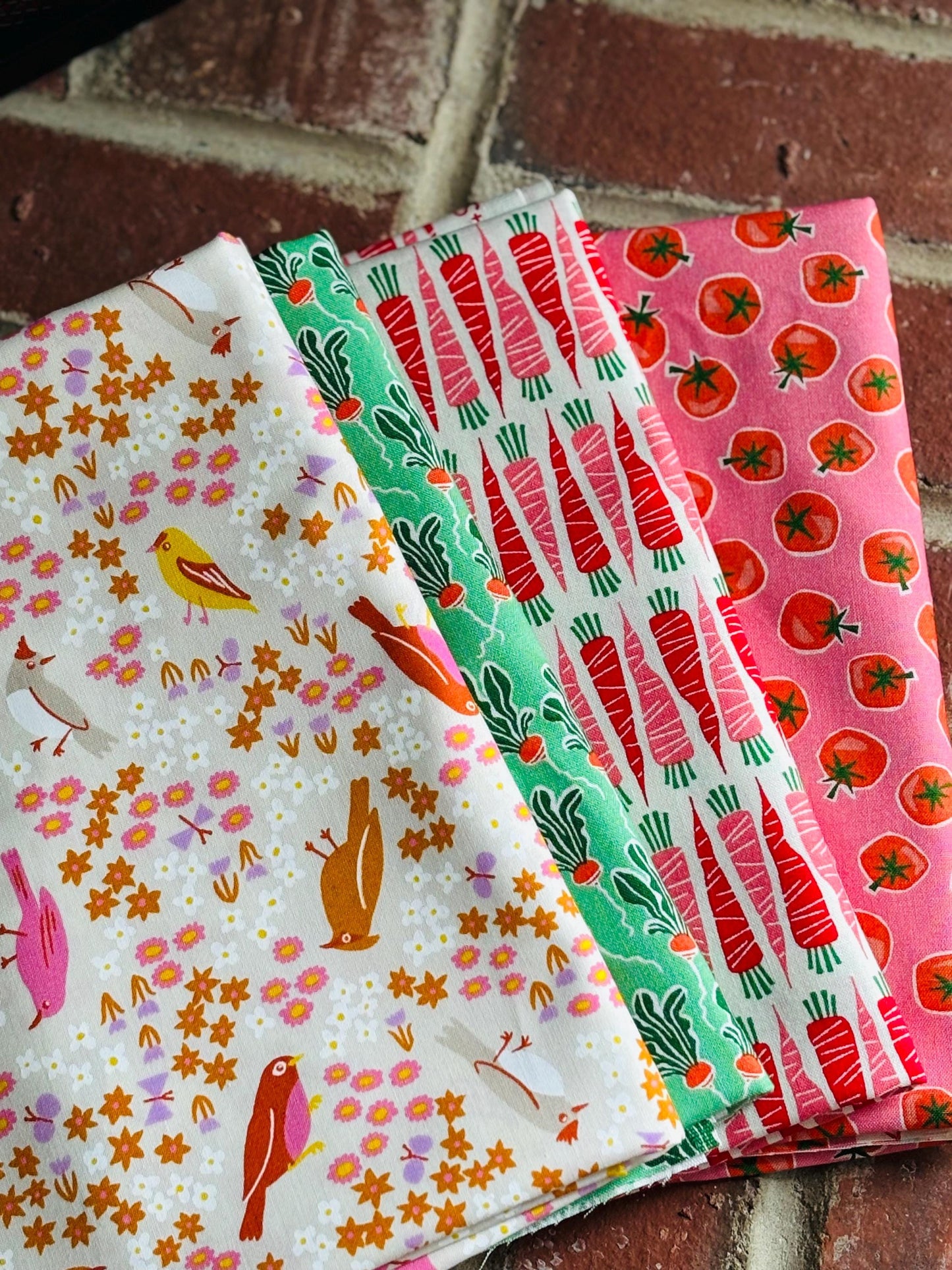 Kitchen garden No 4 fruit vegetable summer curated bundle - 18 piece FQ or 1/2 yd - in the garden - AGF - cotton and steel - berries