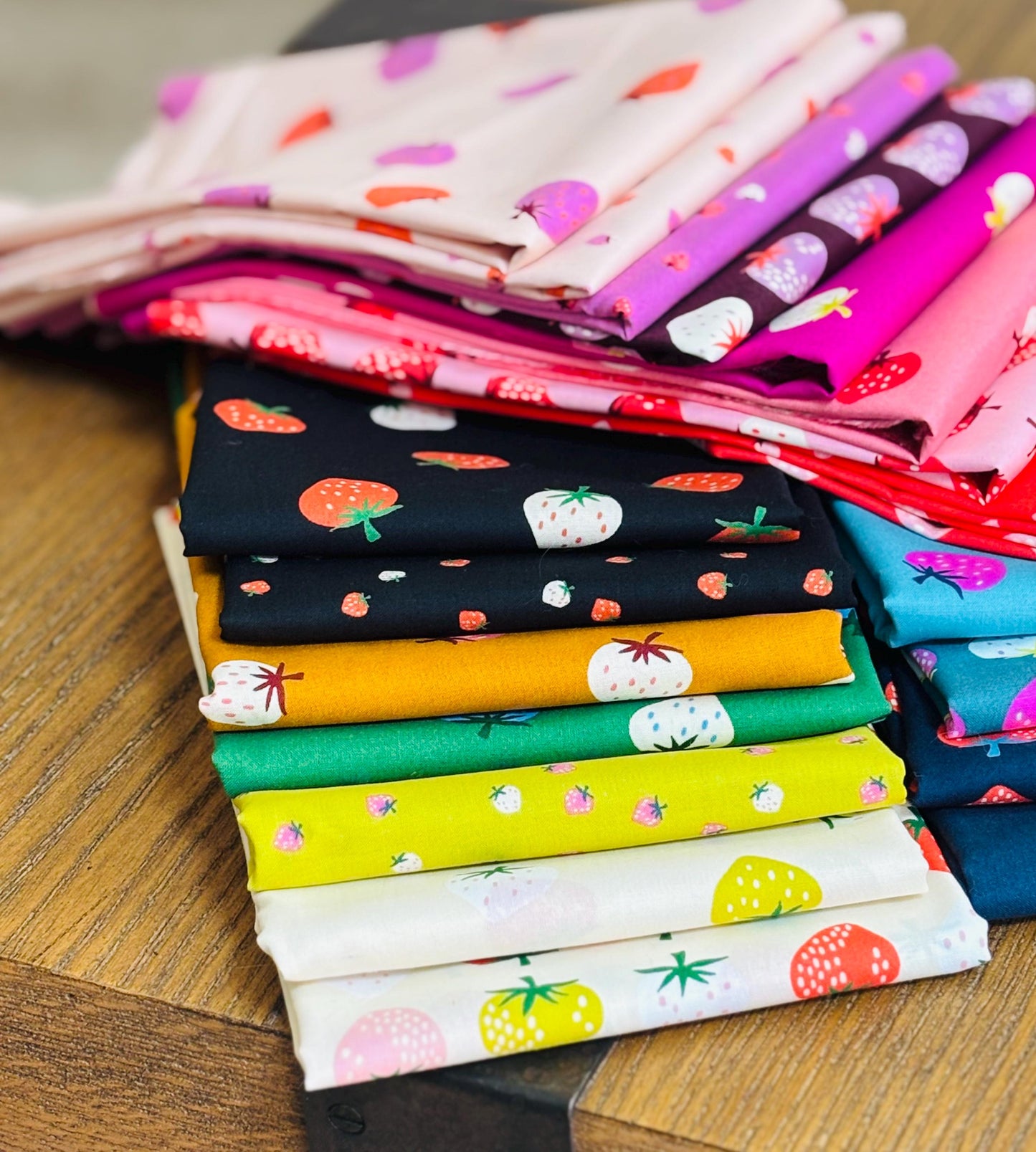 Strawberry 20 Fat quarter bundle | Ruby star l in stock | summer | Fast shipping | 18" x 22" x 20 or half yard | Kimberly Kight