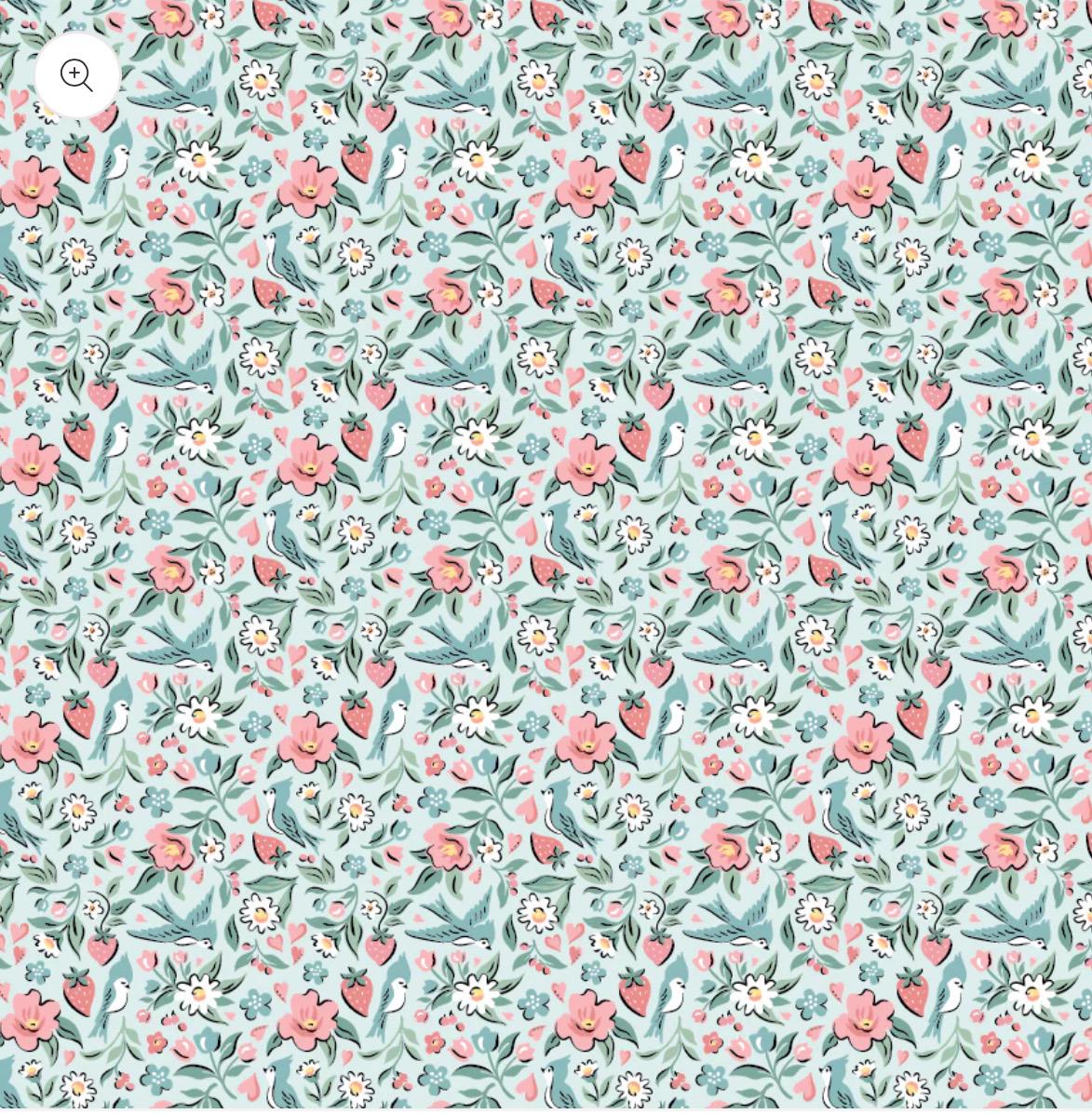preorder** granny's sewing room Bluebirds & Berries Blue GS25902| Poppie cotton | Sheri McCulley | vintage shipping Aug '25