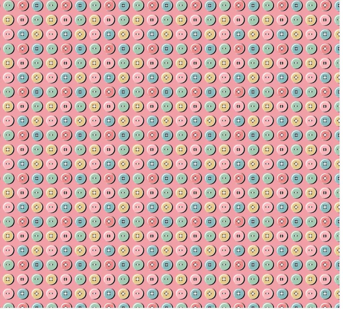 preorder** granny's sewing room Button Collection pink GS25909 | Poppie cotton | Sheri McCulley | vintage shipping Aug '25