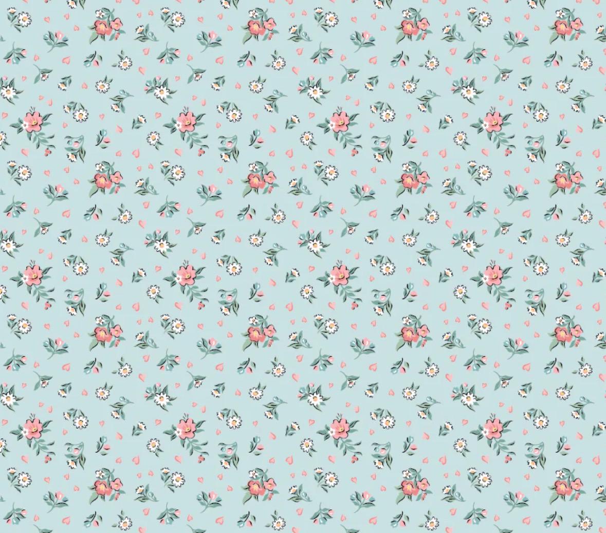 preorder** Hearts & Posies Blue granny's sewing room GS25917 | Poppie cotton | Sheri McCulley | vintage shipping Aug '25