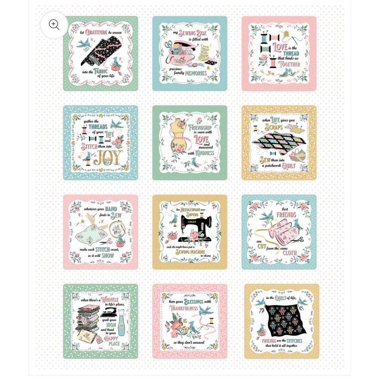 preorder** granny's sewing room Project Panel Multi-digital 36" x 44" GS25928 | Poppie cotton | Sheri McCulley | vintage shipping Aug '25