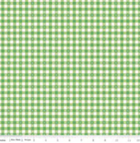 Summer Skies and Fireflies gingham green | Gracey Larson | C16375 | Fast shipping | summer vintage
