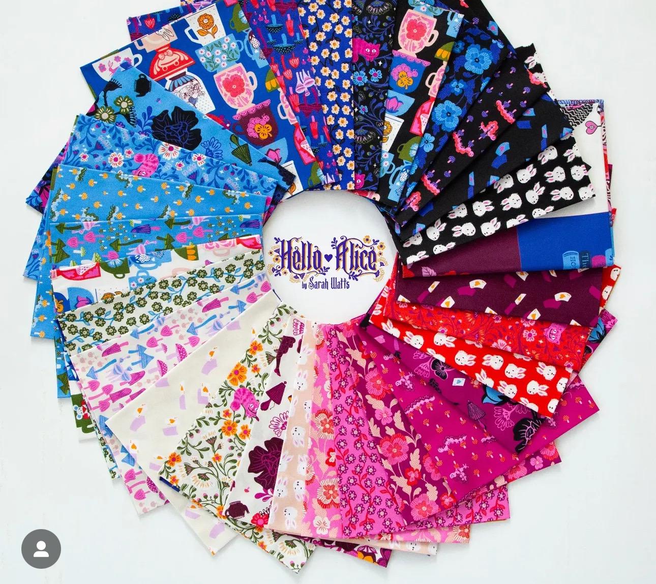 Preorder Hello Alice 28 Fat quarter bundle | Ruby star l Alexia Abegg | 18" x 22" x 23 or half yard shipping Oct '25 Panel sold separately