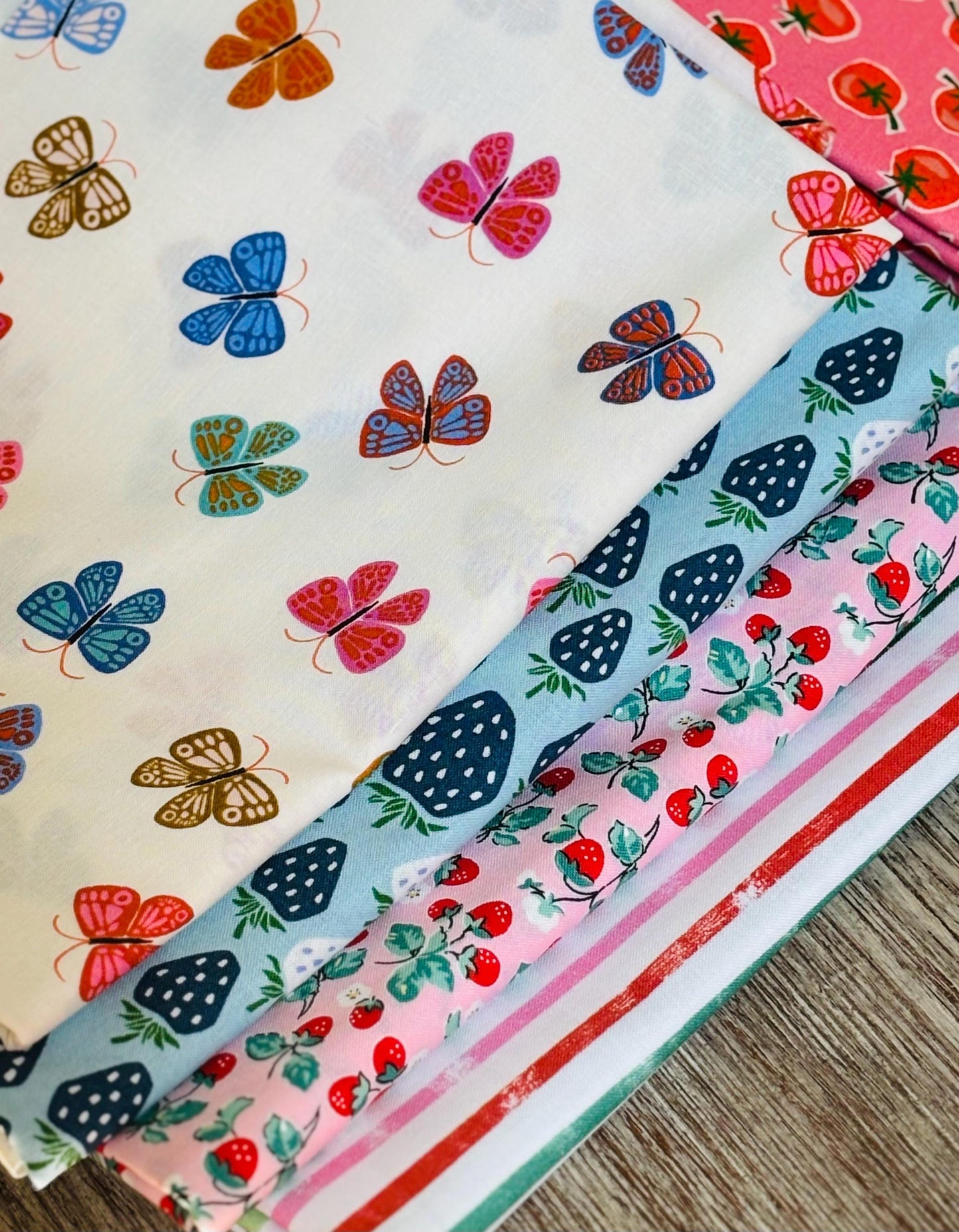 Kitchen garden No 5 fruit vegetable summer curated bundle - 16 piece FQ or 1/2 yd - in the garden - AGF - cotton and steel - berries
